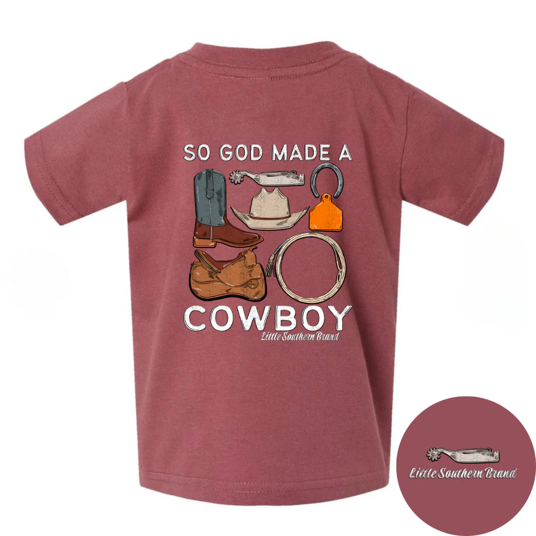 So God Made A Cowboy | Burgundy