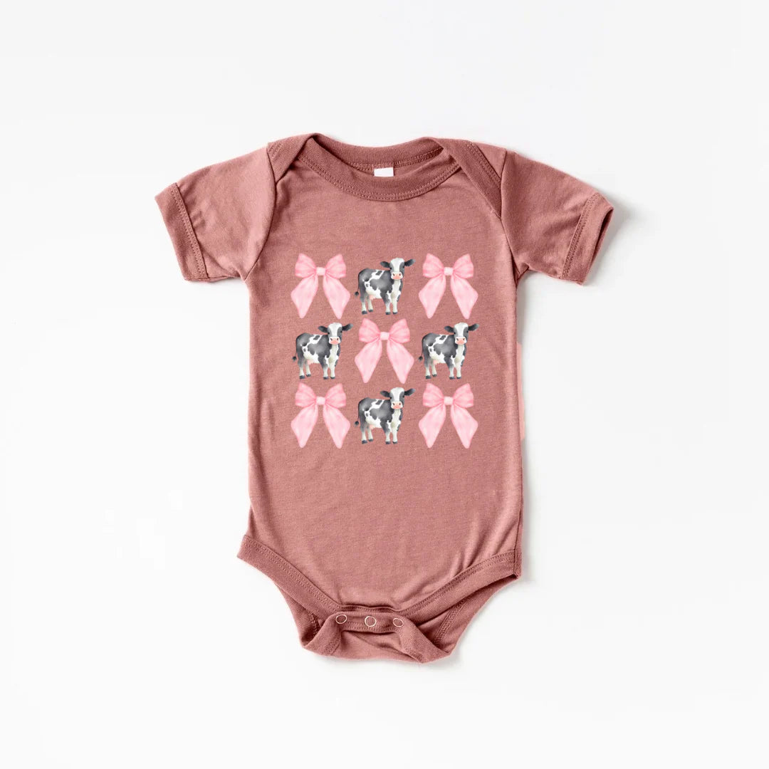 Bows & Cows Mauve Bodysuit