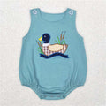 Appliqué Duck Blue Romper