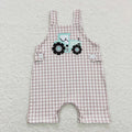 Gingham Tractor Romper