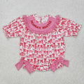 Embroidered Mama’s Bestie Pink Bows Romper