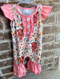 Highland Cow Ruffle Romper