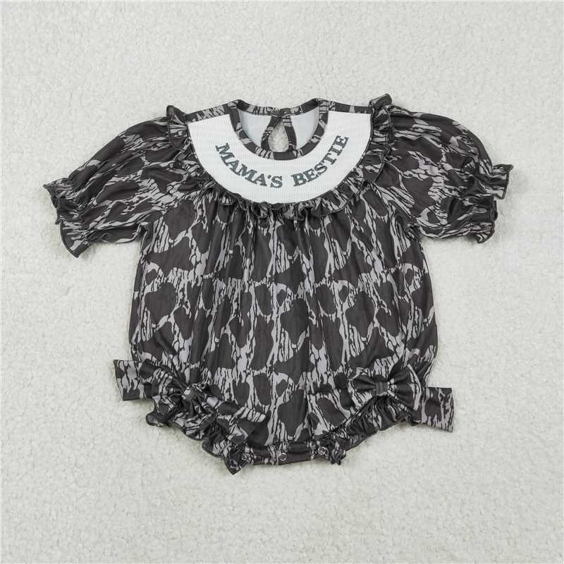 Embroidered Mama’s Bestie Camo Romper