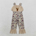 Camo Deer Ruffle Long Romper