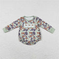 Embroidered Ducks Long Sleeve Camo Romper