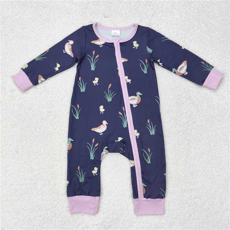 Navy & Purple Ducks Zippy