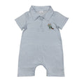 Striped Mallard Collard Romper