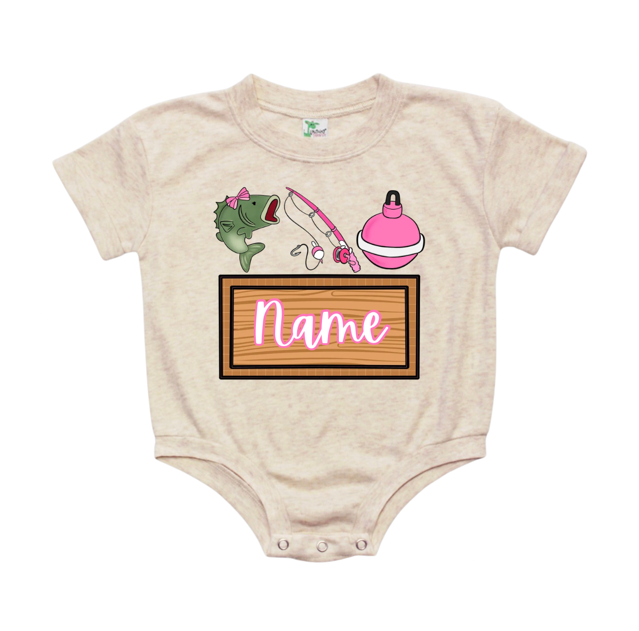 Girls Bass Fishing Name Bubble - CUSTOM