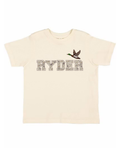 Camo Flying Mallard Name Tee - Natural