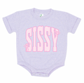 Pink Seersucker SISSY Bubble - Lavender