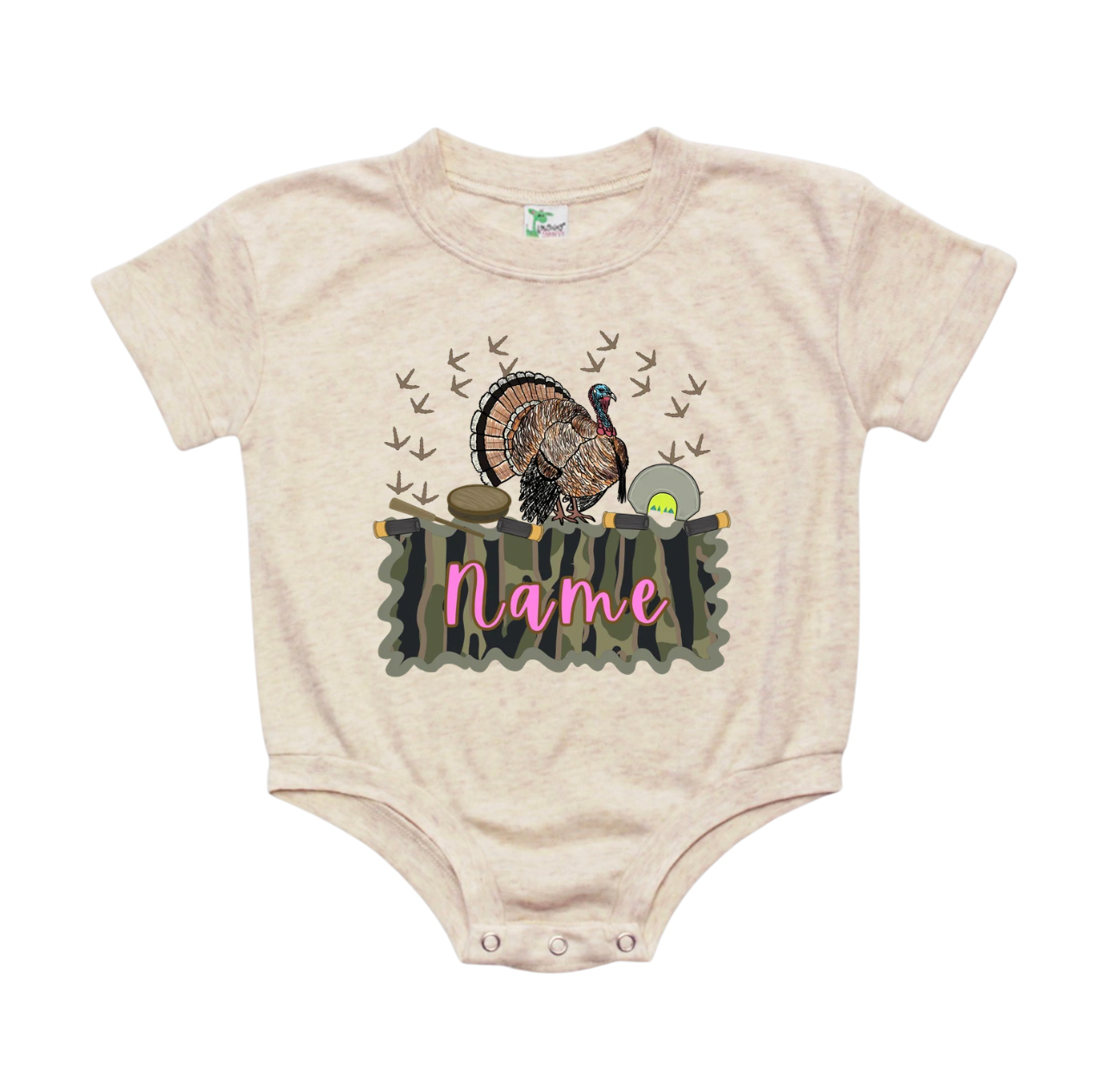 Girls Turkey Hunt Name Bubble - CUSTOM