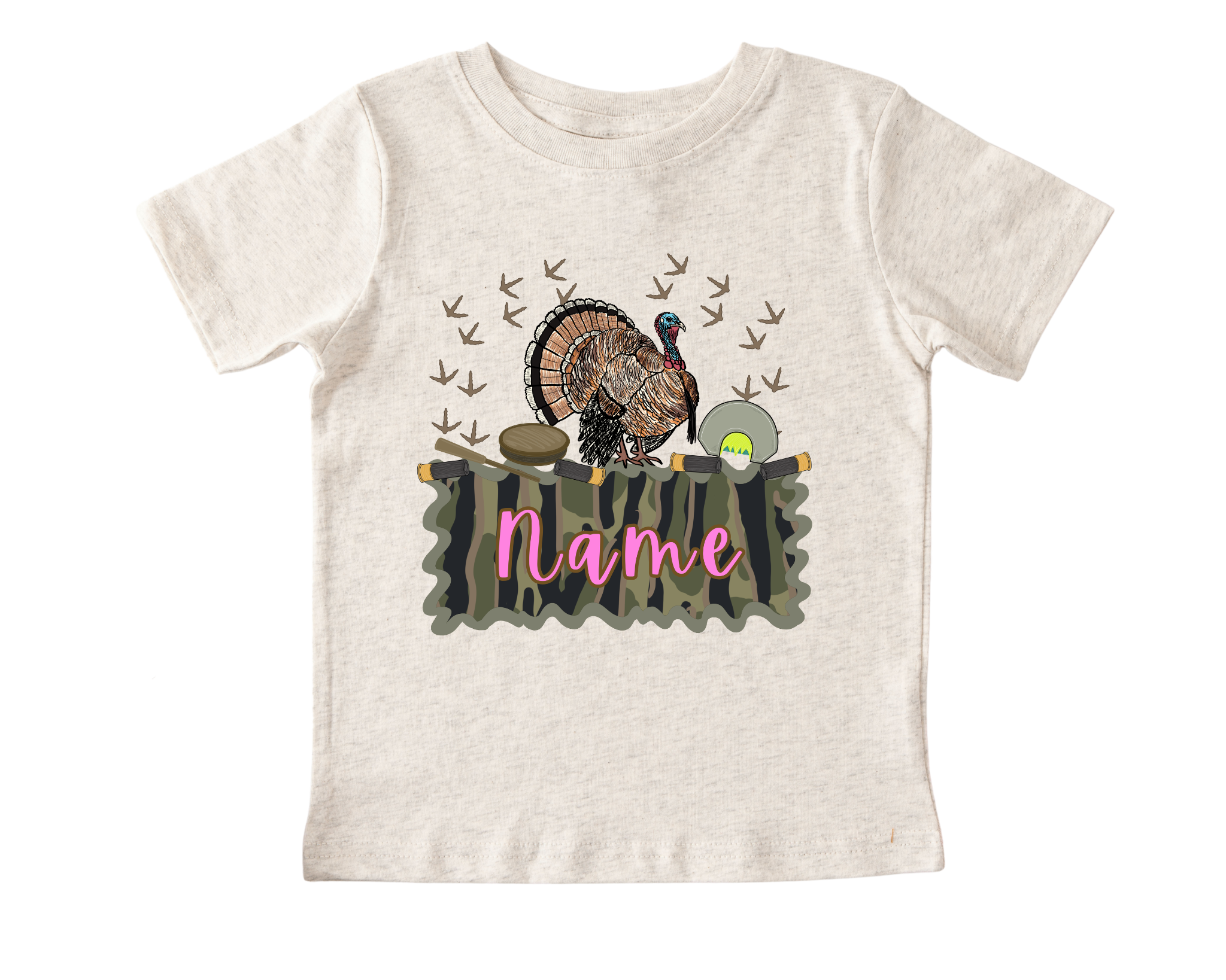 Girls Turkey Hunt Name Tee - CUSTOM