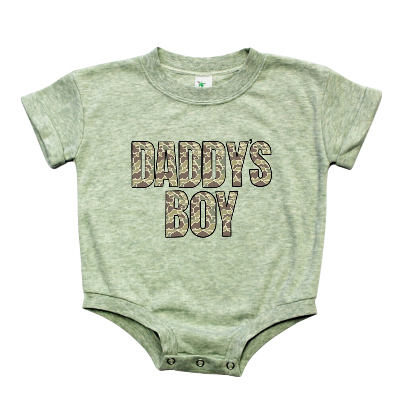 Camo Daddy’s Boy Bubble - Sage