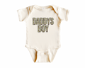 Camo Daddy’s Boy Bodysuit - Natural