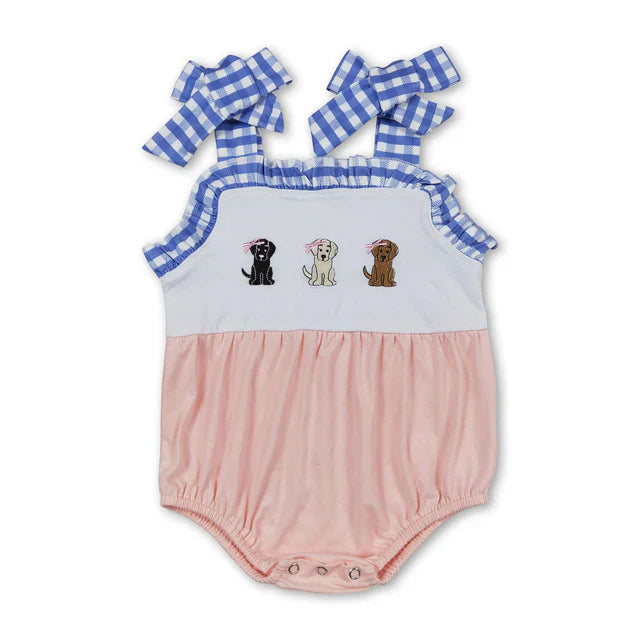 Embroidered Labs Romper