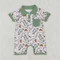 Bass Fishing Button Romper