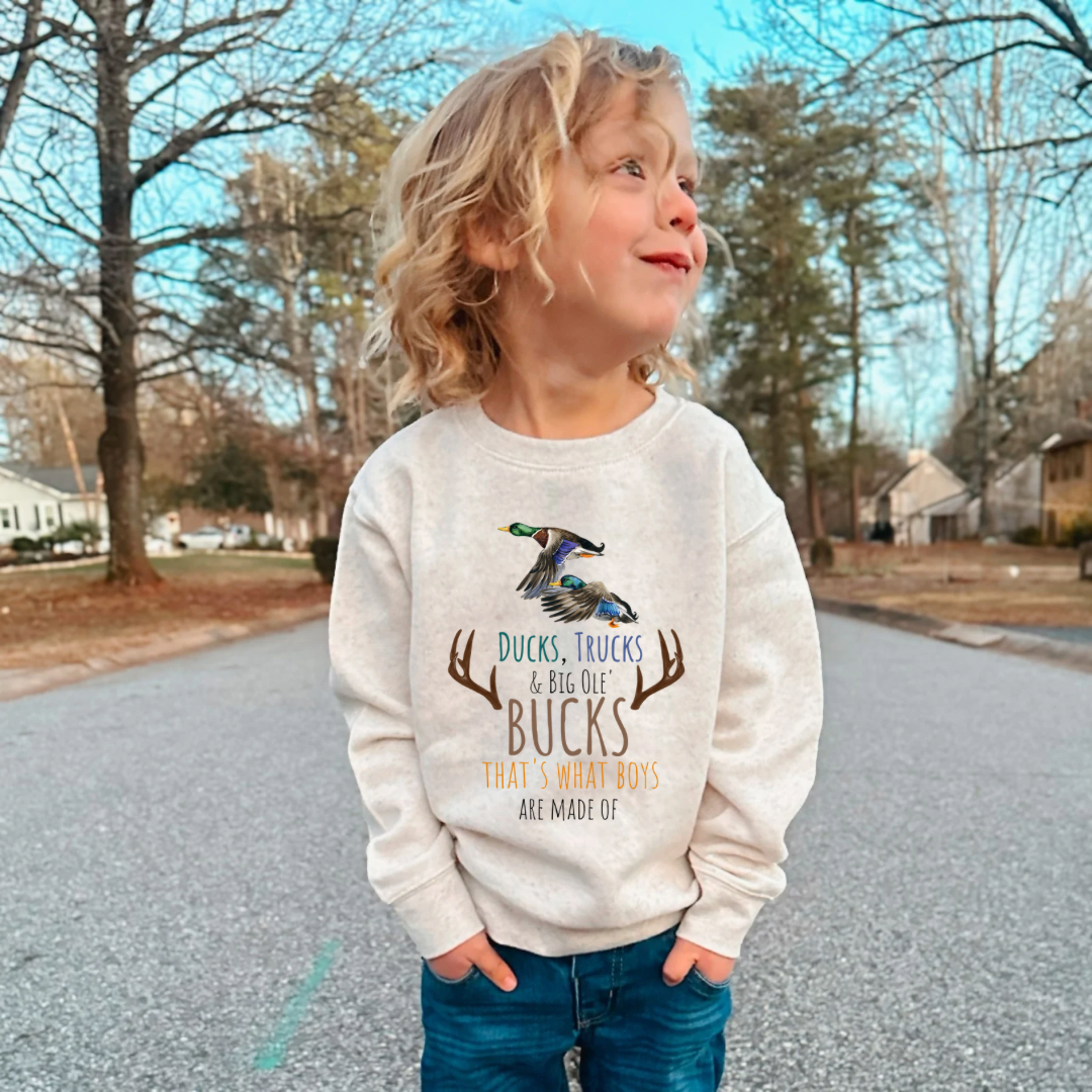 Ducks, Trucks & Big Ole’ Bucks Crewneck
