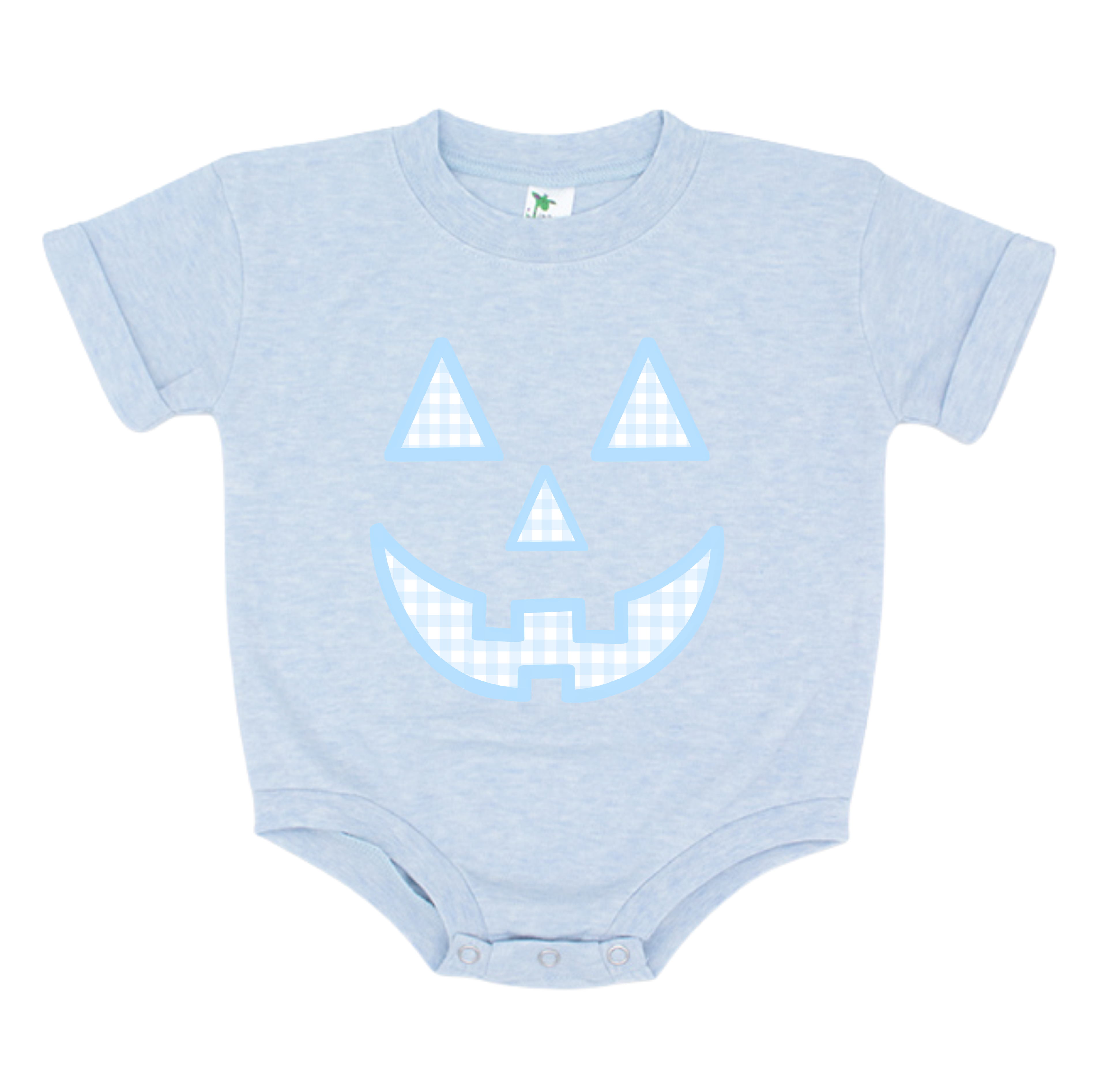 Blue Gingham Jack O’ Lantern Bubble