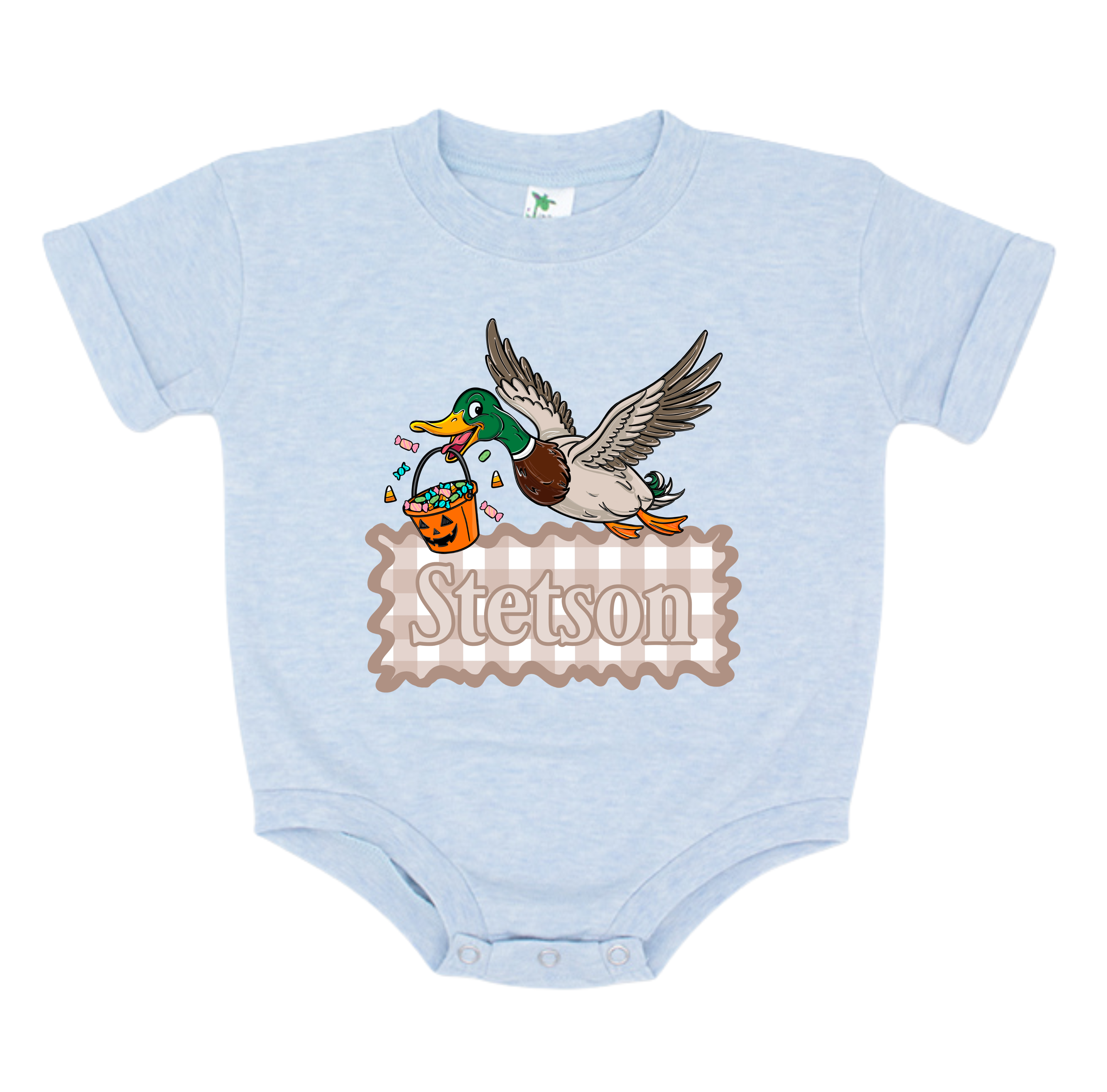 (2 colors) Mallard Candy Bucket Name Bubble - CUSTOM
