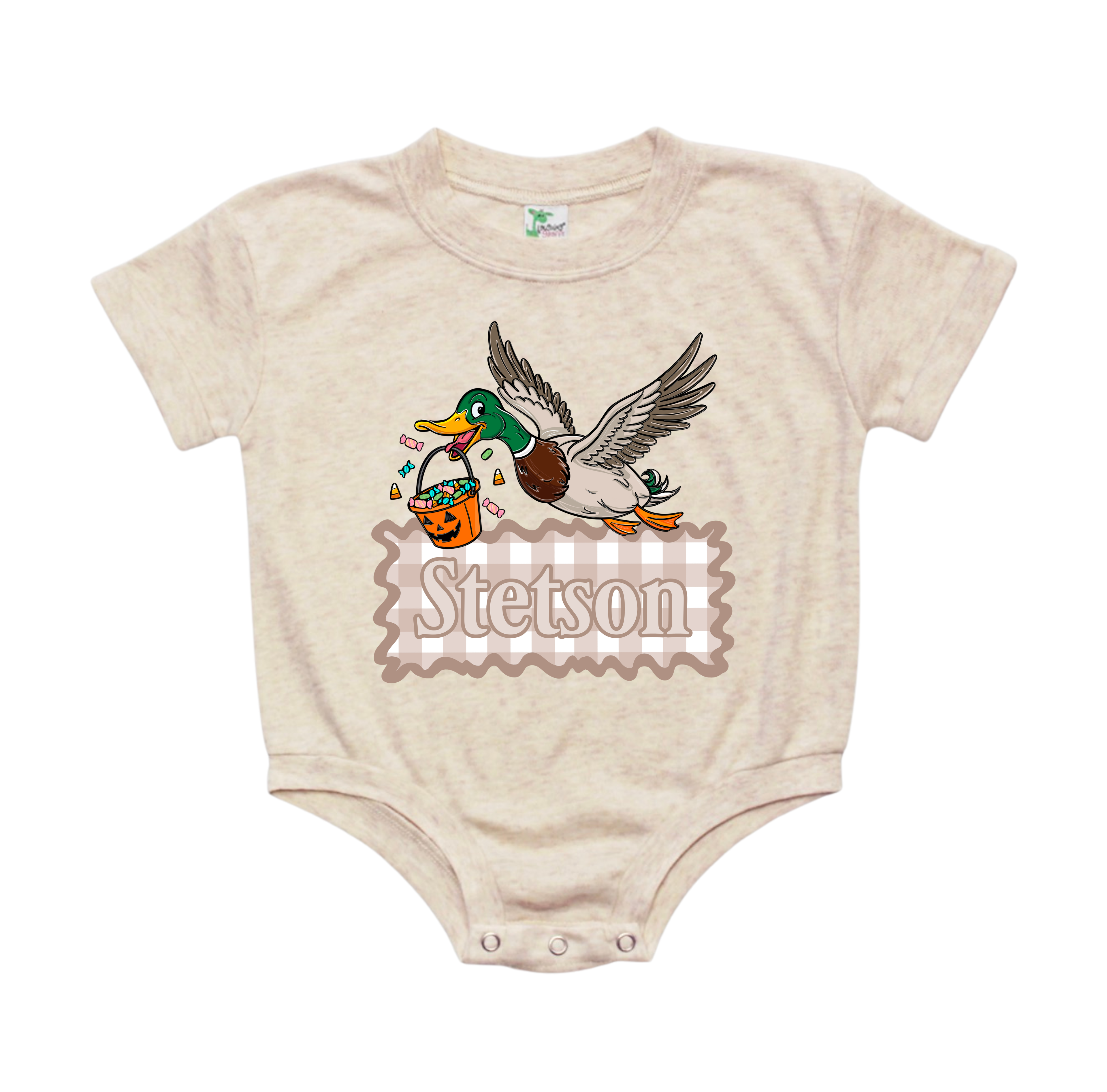 (2 colors) Mallard Candy Bucket Name Bubble - CUSTOM