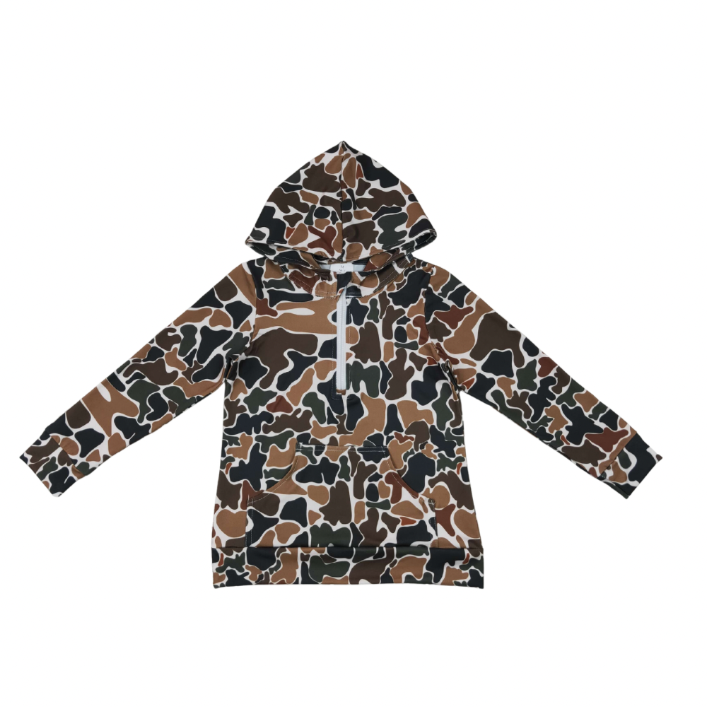 Retro Camo Hooded Pullover