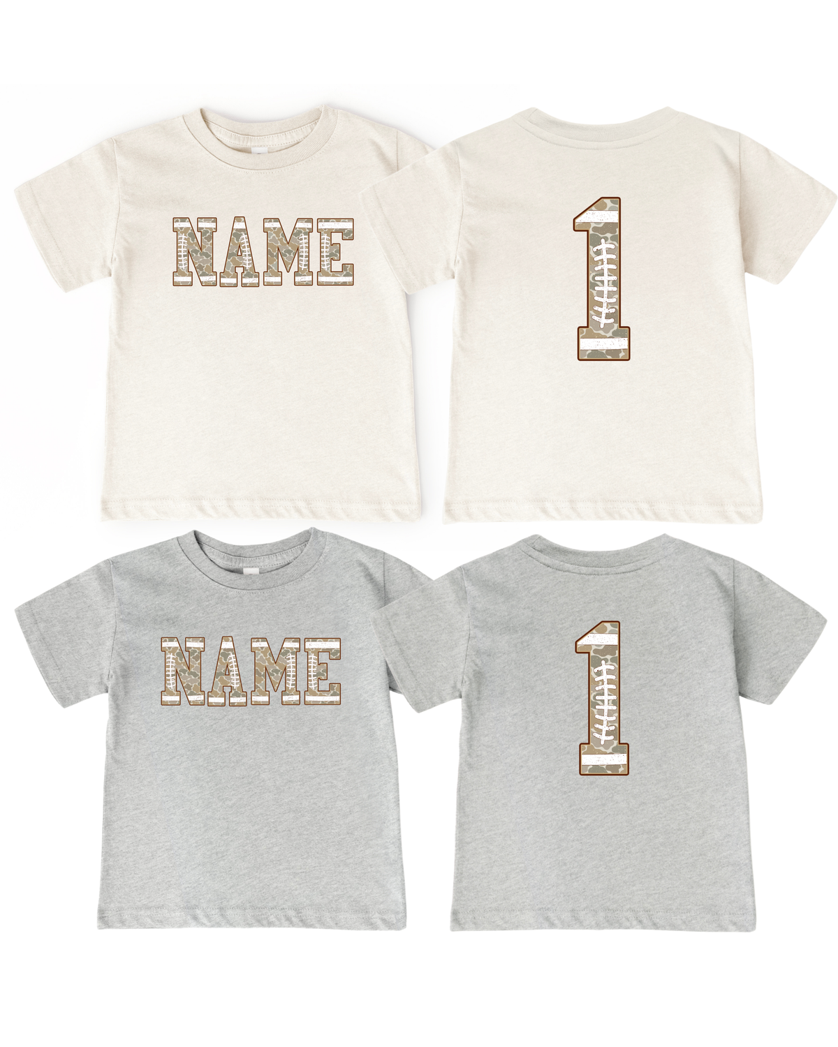 CUSTOM Camo Football Name Tee 🏈