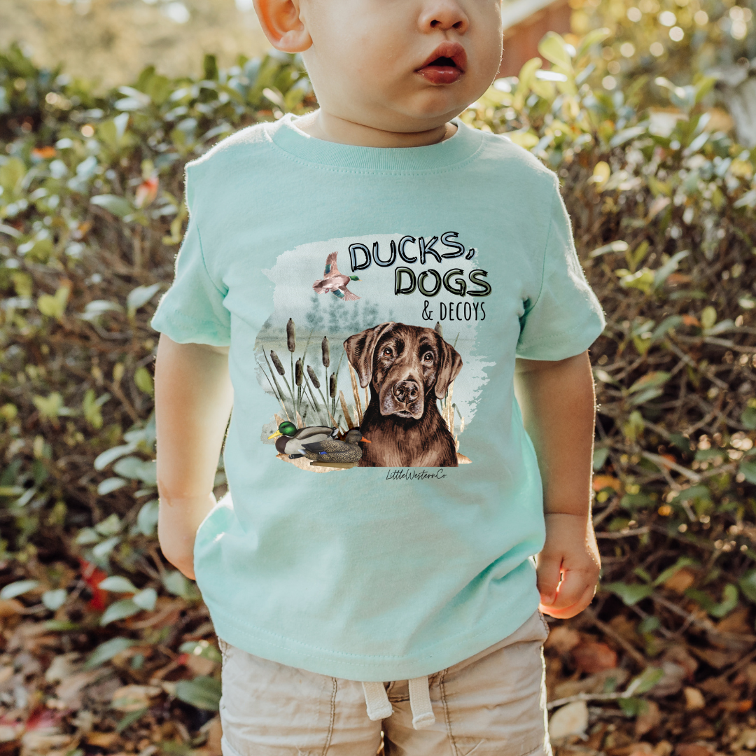 Ducks Dogs & Decoys Front Design - Chill