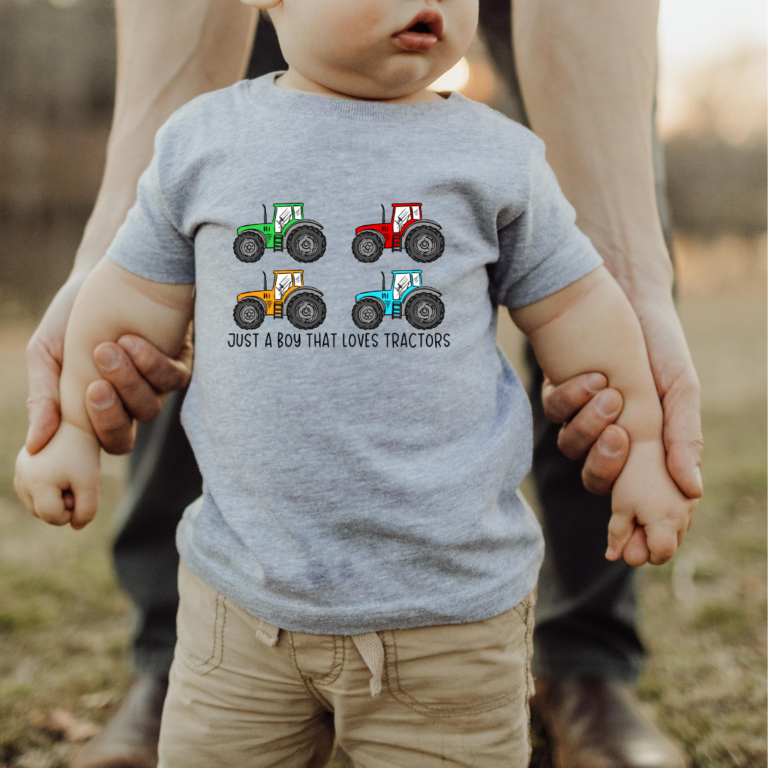 Just a Boy Who Loves Tractors Tee