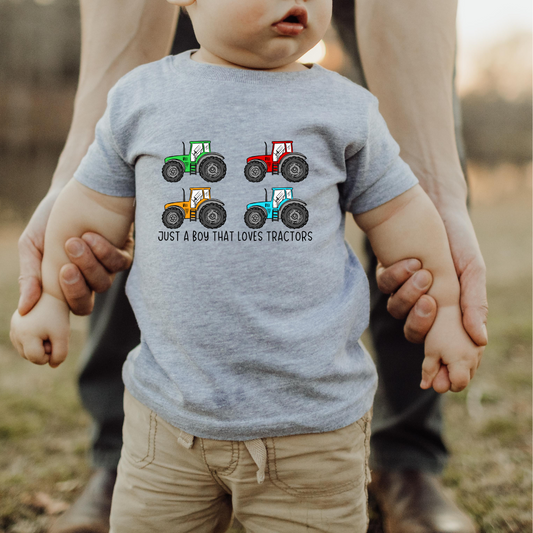 Just a Boy Who Loves Tractors Tee