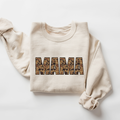 Brown Camo MAMA Crewneck